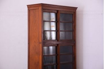 アンティーク家具　和製アンティーク　檜材製の上品な重ね食器棚