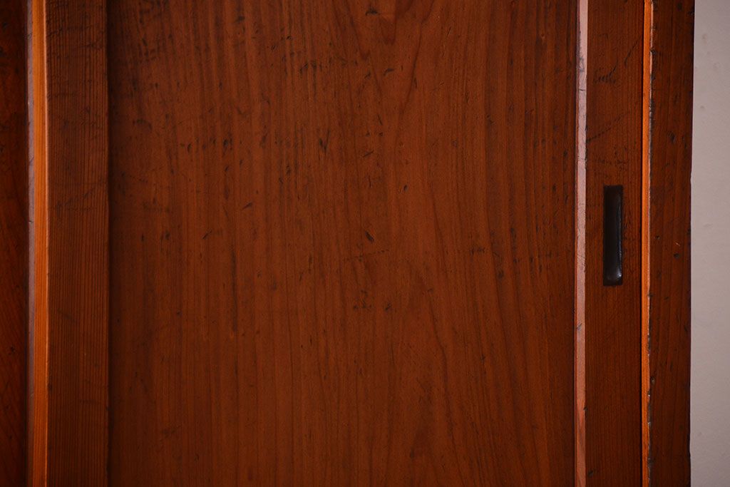 アンティーク家具　和製アンティーク　檜材製の上品な重ね食器棚