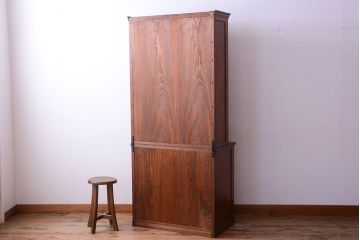 アンティーク家具　和製アンティーク　檜材製の上品な重ね食器棚