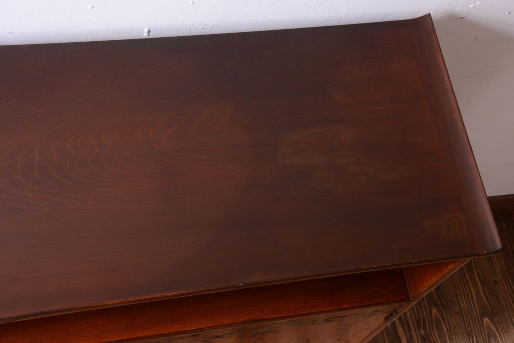 アンティーク家具　和製アンティーク　高級品!バール杢のトチ材製飾り棚