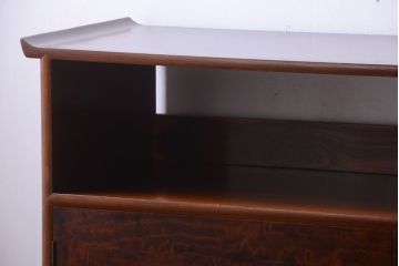 アンティーク家具　和製アンティーク　高級品!バール杢のトチ材製飾り棚