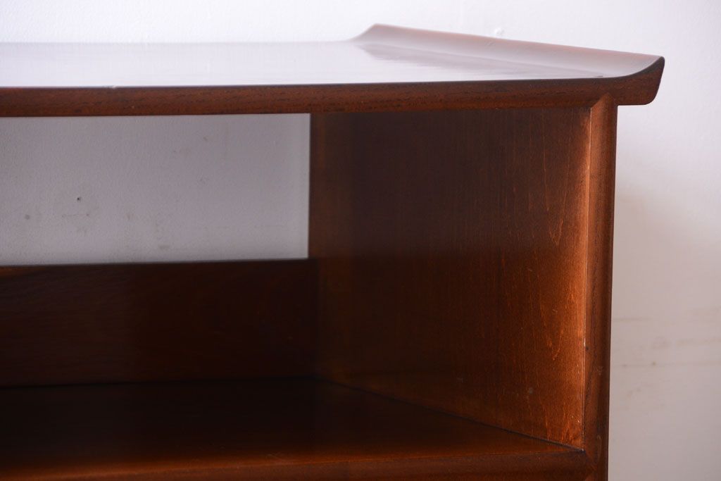 アンティーク家具　和製アンティーク　高級品!バール杢のトチ材製飾り棚