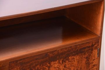 アンティーク家具　和製アンティーク　高級品!バール杢のトチ材製飾り棚