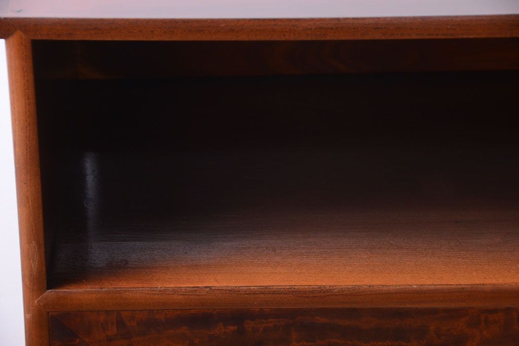 アンティーク家具　和製アンティーク　高級品!バール杢のトチ材製飾り棚