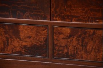 アンティーク家具　和製アンティーク　高級品!バール杢のトチ材製飾り棚