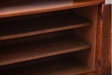 アンティーク家具　和製アンティーク　高級品!バール杢のトチ材製飾り棚