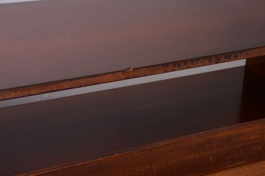 アンティーク家具　和製アンティーク　高級品!バール杢のトチ材製飾り棚