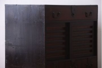 アンティーク家具　古民具・骨董　明治　味わい深いアンティーク帳場小箪笥