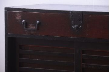 アンティーク家具　古民具・骨董　明治　味わい深いアンティーク帳場小箪笥