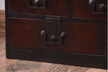 アンティーク家具　古民具・骨董　明治　味わい深いアンティーク帳場小箪笥