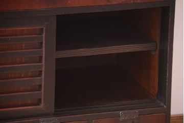 アンティーク家具　古民具・骨董　明治　味わい深いアンティーク帳場小箪笥