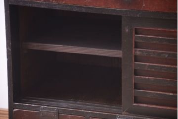 アンティーク家具　古民具・骨董　明治　味わい深いアンティーク帳場小箪笥