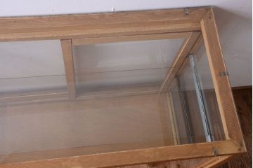 ヴィンテージ家具　昭和レトロ　鉄脚付きビンテージガラスケース(ショーケース)(3)