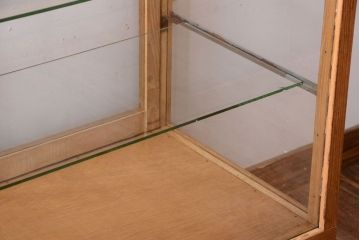 ヴィンテージ家具　昭和レトロ　鉄脚付きビンテージガラスケース(ショーケース)(3)