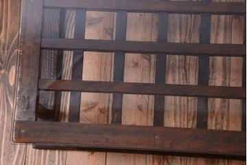 アンティーク家具　和製アンティーク　ガラス天板付き!古いこたつやぐらの座卓