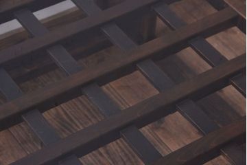 アンティーク家具　和製アンティーク　ガラス天板付き!古いこたつやぐらの座卓