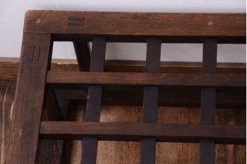 アンティーク家具　和製アンティーク　ガラス天板付き!古いこたつやぐらの座卓