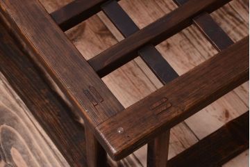 アンティーク家具　和製アンティーク　ガラス天板付き!古いこたつやぐらの座卓