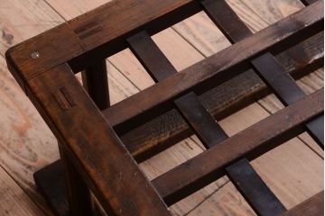 アンティーク家具　和製アンティーク　ガラス天板付き!古いこたつやぐらの座卓