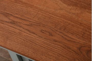 アンティーク家具　アンティークペイント　気泡ガラス入り!4枚扉のカウンターテーブル(2)