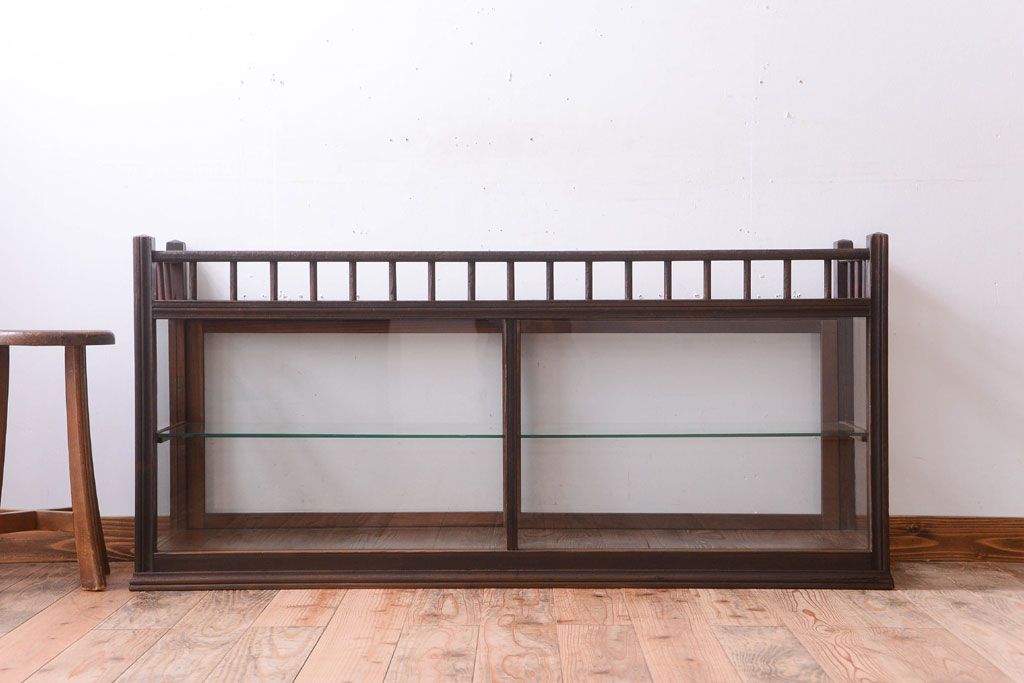 アンティーク家具　大正ロマン　古いたばこ屋のアンティークガラスケース(ショーケース)