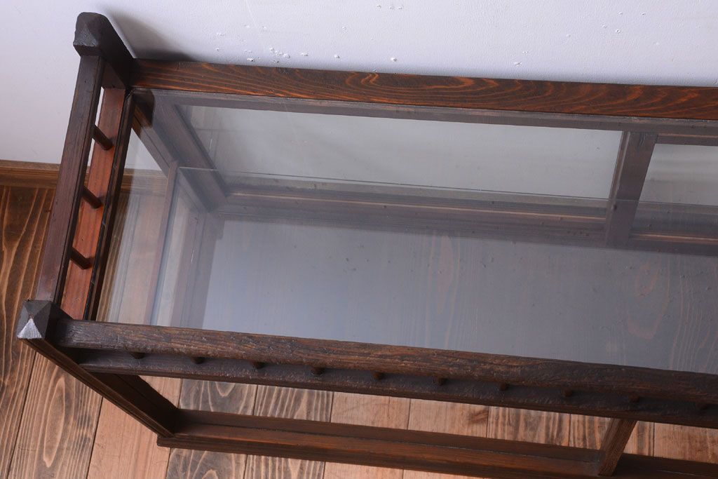 アンティーク家具　大正ロマン　古いたばこ屋のアンティークガラスケース(ショーケース)