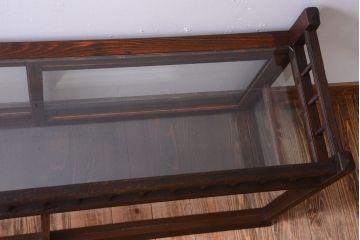 アンティーク家具　大正ロマン　古いたばこ屋のアンティークガラスケース(ショーケース)