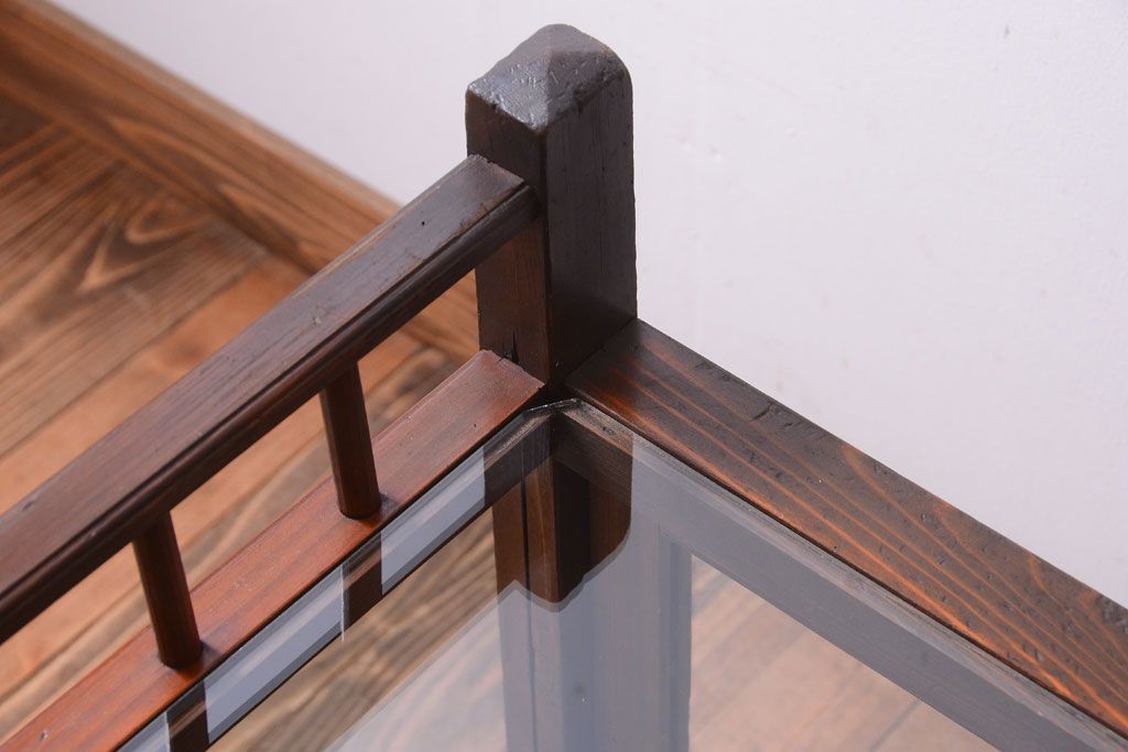 アンティーク家具　大正ロマン　古いたばこ屋のアンティークガラスケース(ショーケース)