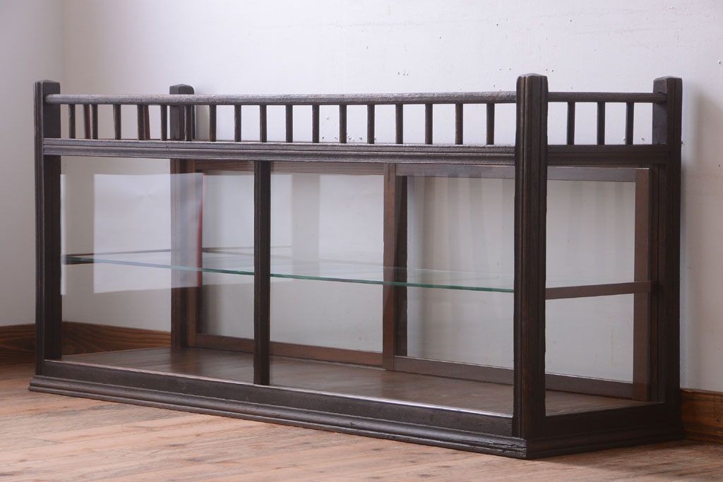 アンティーク家具　大正ロマン　古いたばこ屋のアンティークガラスケース(ショーケース)