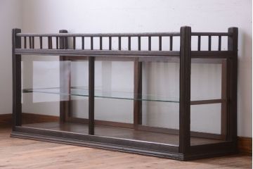 アンティーク家具　大正ロマン　古いたばこ屋のアンティークガラスケース(ショーケース)