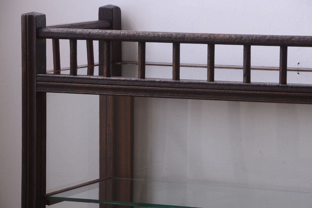 アンティーク家具　大正ロマン　古いたばこ屋のアンティークガラスケース(ショーケース)