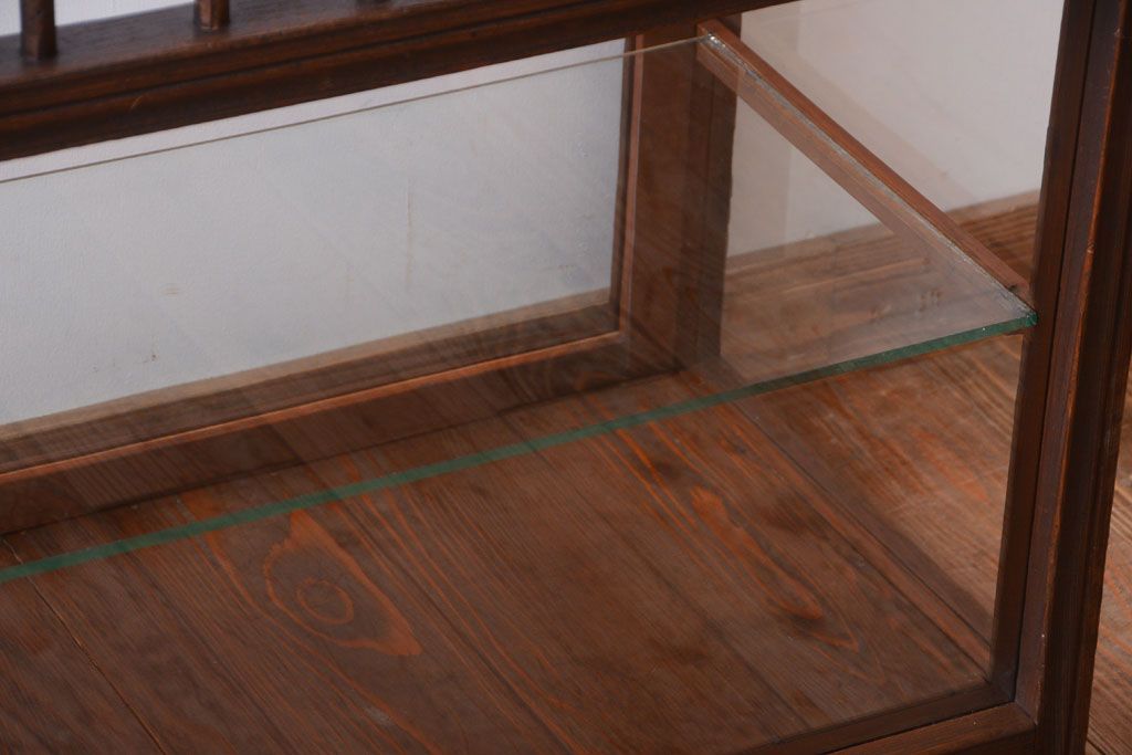 アンティーク家具　大正ロマン　古いたばこ屋のアンティークガラスケース(ショーケース)