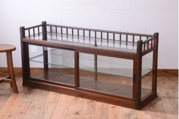 アンティーク家具　大正ロマン　古いたばこ屋のアンティークガラスケース(ショーケース)