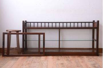 アンティーク家具　大正ロマン　古いたばこ屋のアンティークガラスケース(ショーケース)