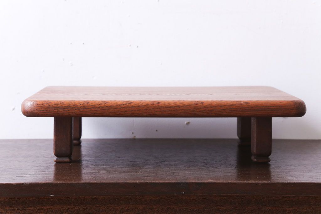 アンティーク雑貨　和製アンティーク　総欅!シンプルな古い花台(飾り台)