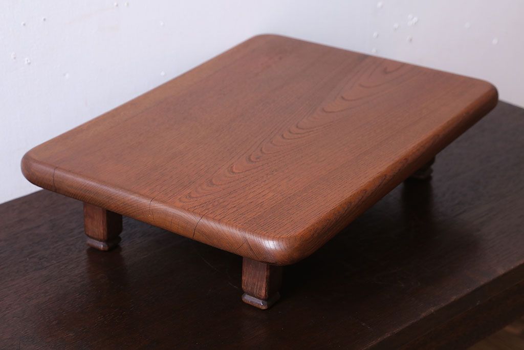 アンティーク雑貨　和製アンティーク　総欅!シンプルな古い花台(飾り台)