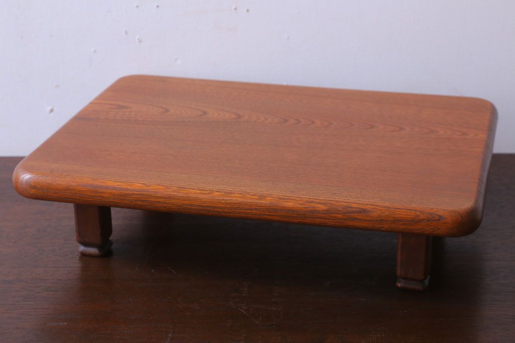 アンティーク雑貨　和製アンティーク　総欅!シンプルな古い花台(飾り台)