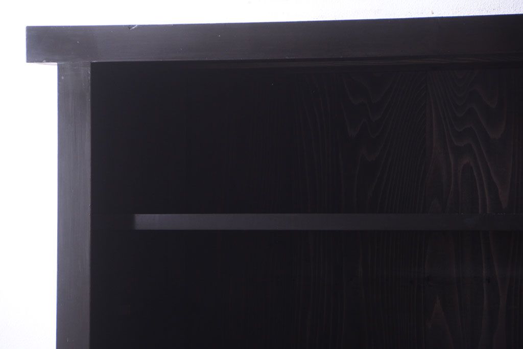 アンティーク家具　六尺　和製アンティーク　大正　引き出し付きの古い2段重ね飾り棚(水屋箪笥)