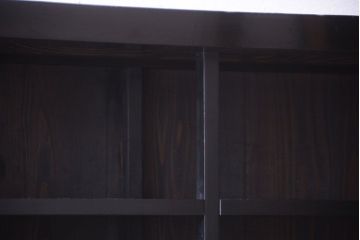 アンティーク家具　六尺　和製アンティーク　大正　引き出し付きの古い2段重ね飾り棚(水屋箪笥)