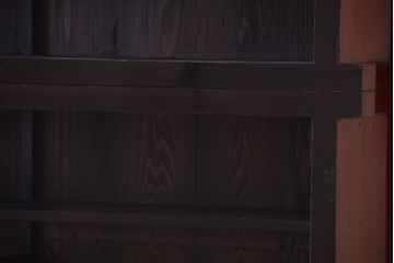 アンティーク家具　六尺　和製アンティーク　大正　引き出し付きの古い2段重ね飾り棚(水屋箪笥)