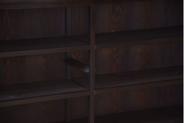 アンティーク家具　六尺　和製アンティーク　大正　引き出し付きの古い2段重ね飾り棚(水屋箪笥)