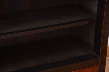 アンティーク家具　六尺　和製アンティーク　大正　引き出し付きの古い2段重ね飾り棚(水屋箪笥)