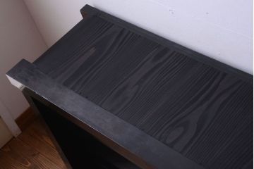 アンティーク家具　六尺　和製アンティーク　大正　引き出し付きの古い2段重ね飾り棚(水屋箪笥)