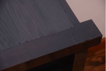 アンティーク家具　六尺　和製アンティーク　大正　引き出し付きの古い2段重ね飾り棚(水屋箪笥)