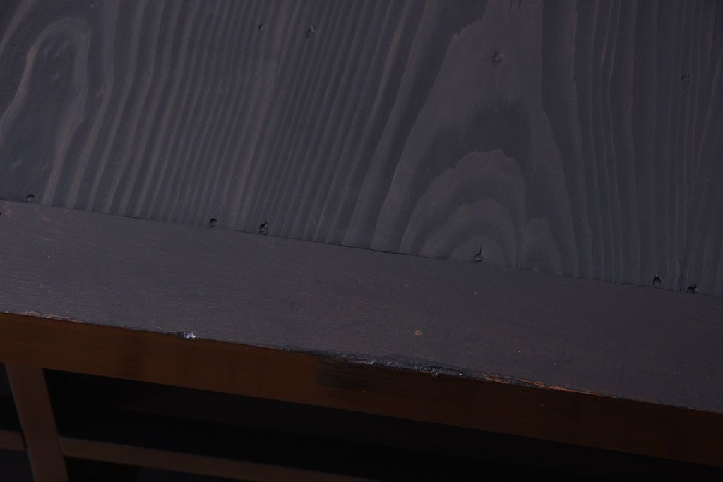 アンティーク家具　六尺　和製アンティーク　大正　引き出し付きの古い2段重ね飾り棚(水屋箪笥)