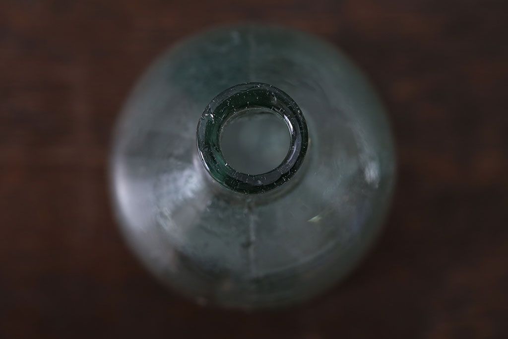 アンティーク雑貨　昭和レトロ　青色ガラス瓶4本セット(ビン)