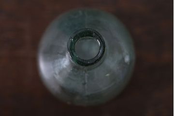 アンティーク雑貨　昭和レトロ　青色ガラス瓶4本セット(ビン)