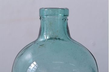 アンティーク雑貨　昭和レトロ　青色ガラス瓶4本セット(ビン)