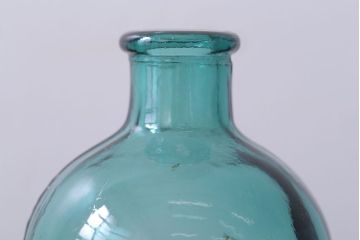 アンティーク雑貨　昭和レトロ　青色ガラス瓶4本セット(ビン)