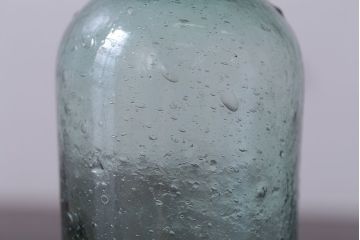 アンティーク雑貨　昭和レトロ　青色ガラス瓶4本セット(ビン)